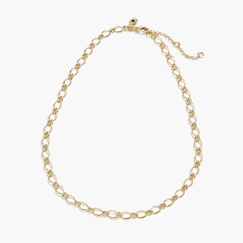 J. Crew Golden Tone Link Oval link charm chain Necklace NWT 18 inches